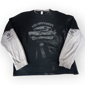 OG West Coast Choppers Jesse James Hotrod Long Sleeve Tee - Grunge - XL